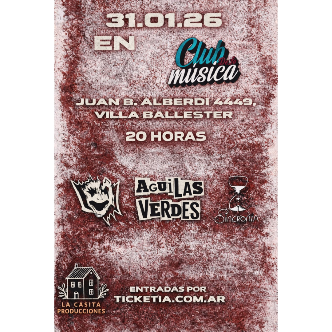 Sincronía + Sesgados + Águilas Verdes en el Club De La Música