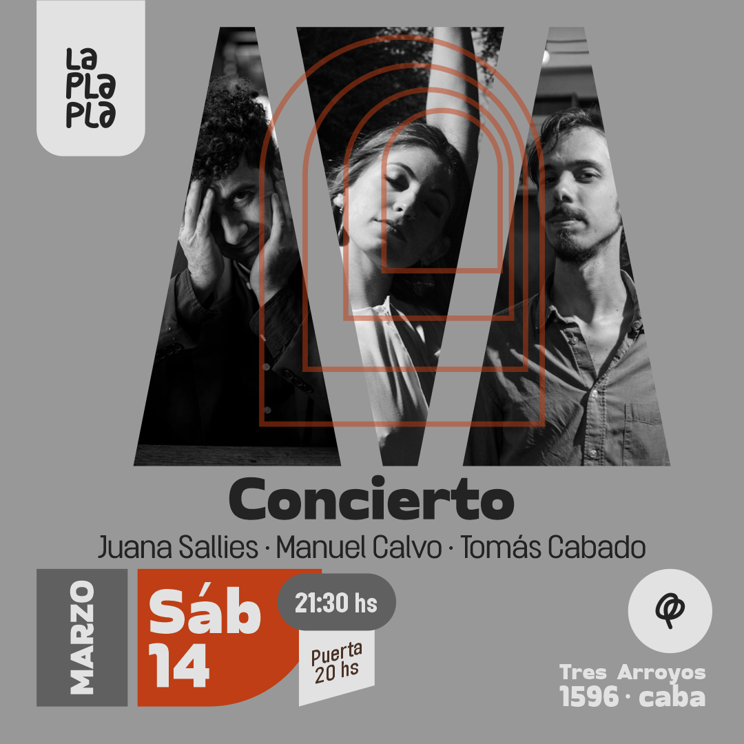 Juana Sallies, Manuel Calvo, Tomás Cabado en Concierto
